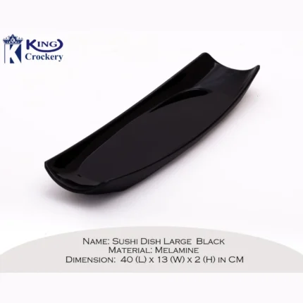 Melamine Black Color Large Dish For Serving