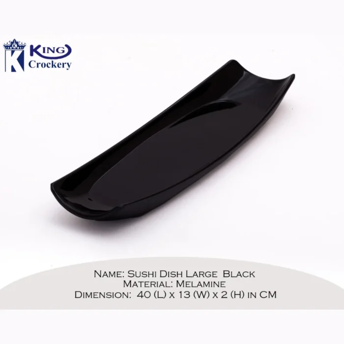 Melamine Black Color Large Dish For Serving