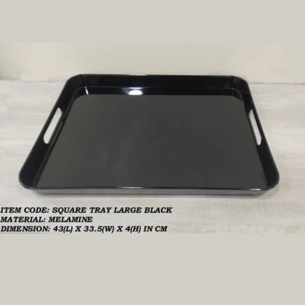 Melamine Black Color Large Tray For Serving
