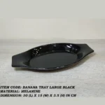 Melamine Black Color Large tray For Serving