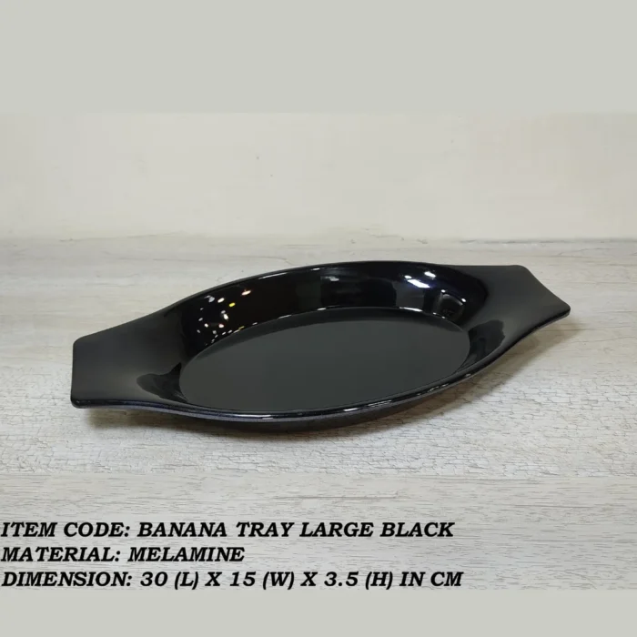 Melamine Black Color Large tray For Serving