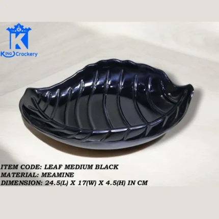 Melamine Black Color Medium Platter For Serving