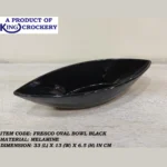 Melamine Black Color Oval Bowl For Serving
