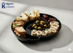 melamine black color platter for serving