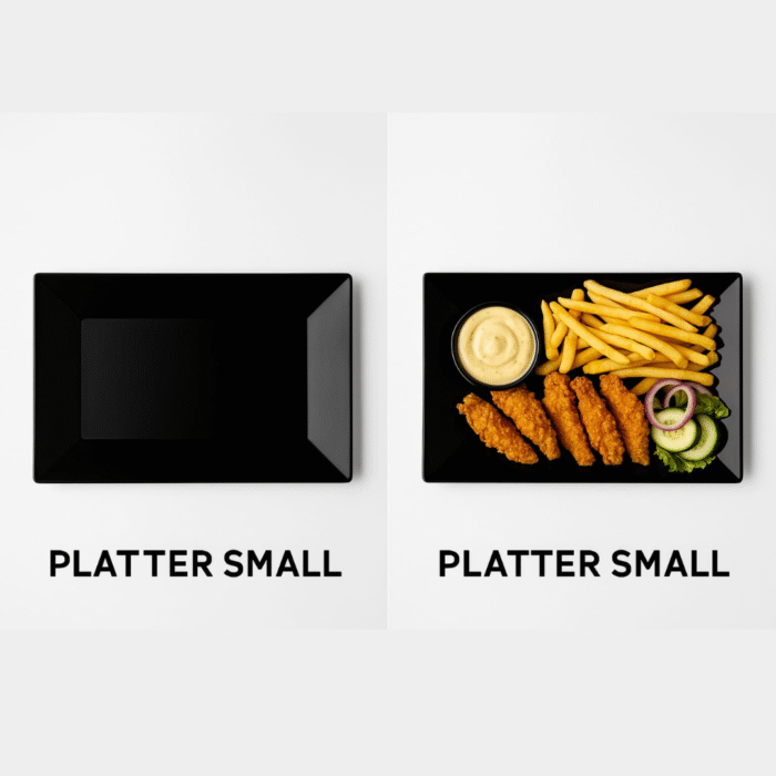 Melamine Black Color Platter For Serving