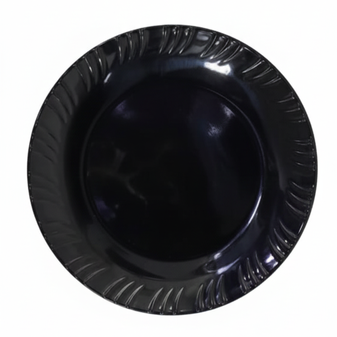 melamine black color rice plate for dining