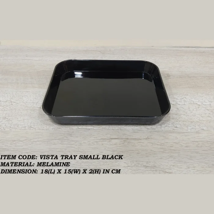 Melamine Black Color Small Tray For Serving