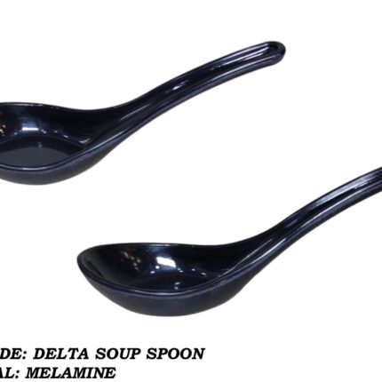 Melamine Black Color Soup Spoon For Serving