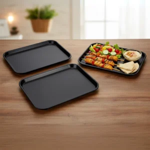Melamine Serving Tray in Black Color