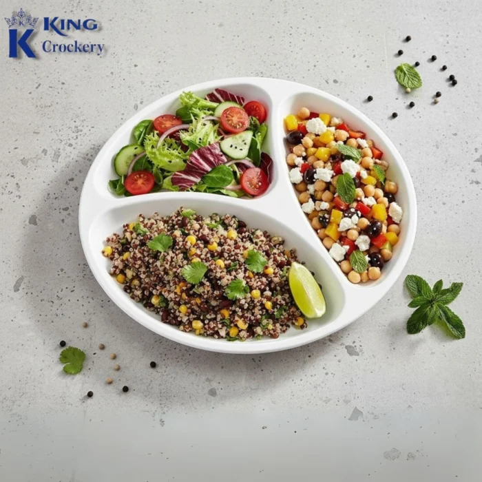 Melamine White Color Divider for Serving