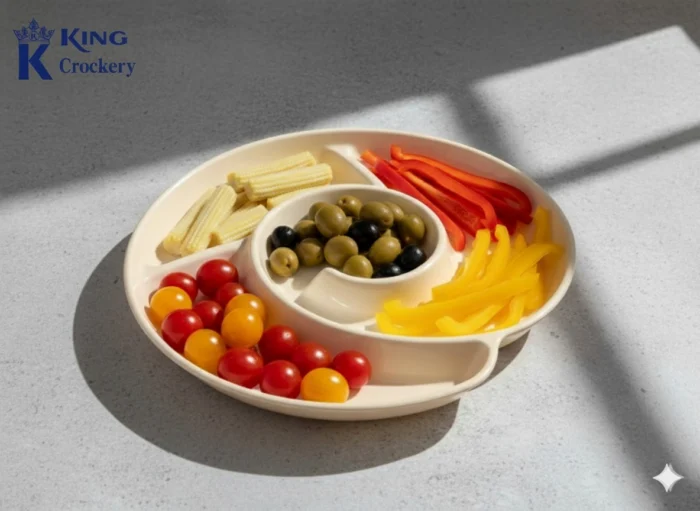 melamine cream color platter for serving
