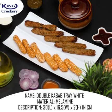 melamine double kabab tray for serving