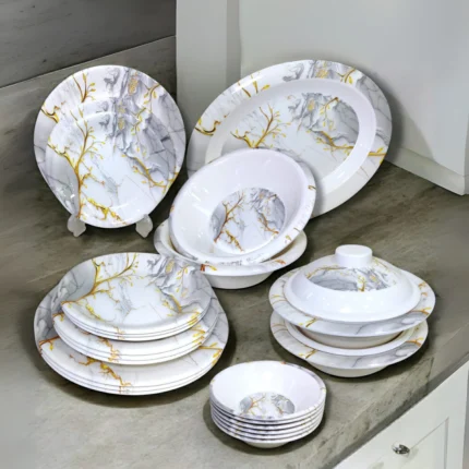 Melamine Full Print Shape Double Glazed Loose Dinner Range