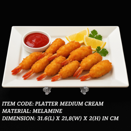 Melamine Medium Platter in Cream Color For Serving