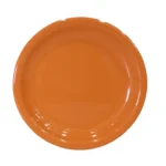 Melamine Orange Color Double Glazed Dinner Plate 10 inch For Dining