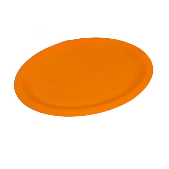 Melamine Orange Color Double Glazed Rice Dish 13.5 Inch For Serving