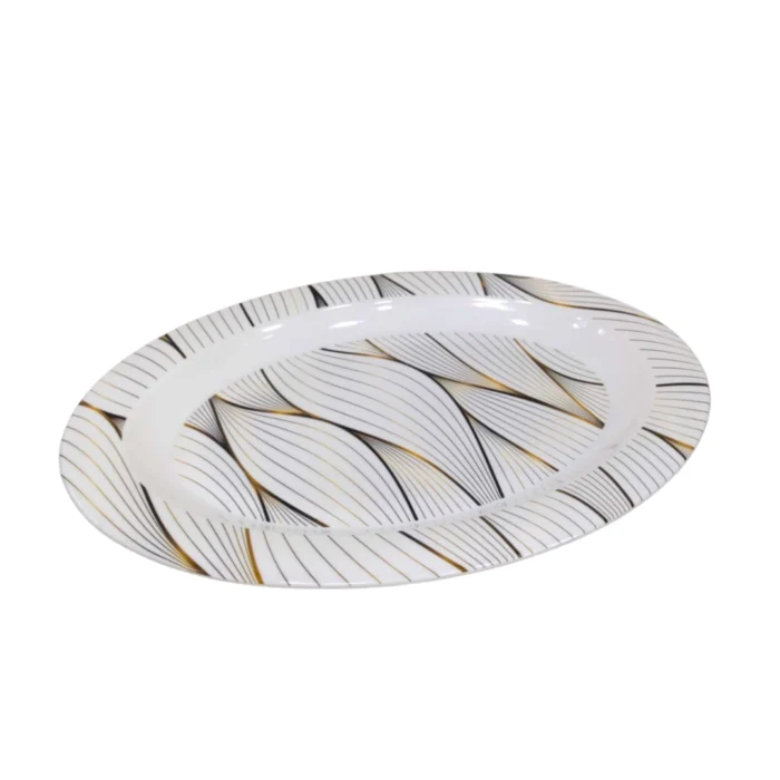 Melamine Printed Double Glazed Rice Dish 15 inch For Dining