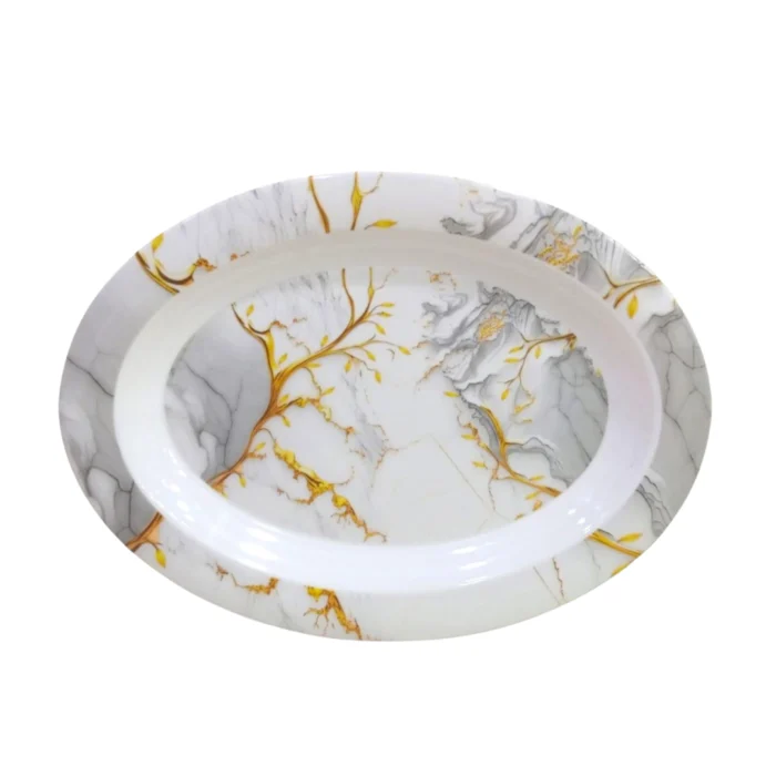 Melamine Printed Double Glazed Rice Dish 15 inch For Serving
