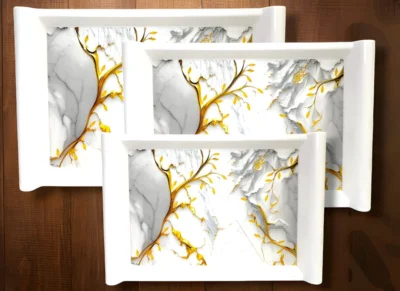melamine printed serving tray