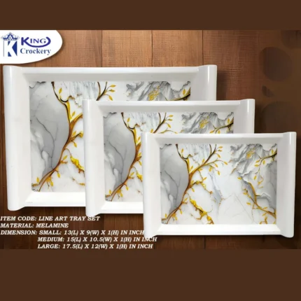 melamine printed serving tray