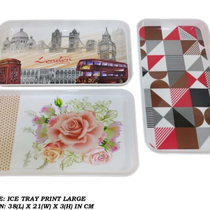 Melamine Printed Tray in Large Size