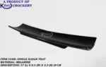 melamine single kabab tray for serving in black color
