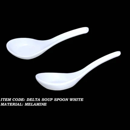Melamine Soup Spoon in White Color For Soup Serving