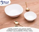 melamine white color bowl and piyali