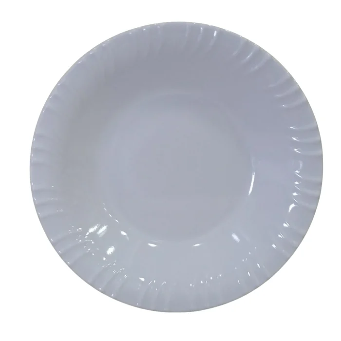 Melamine White Color Double Glazed 7.5 inch Quarter Plate For Dining
