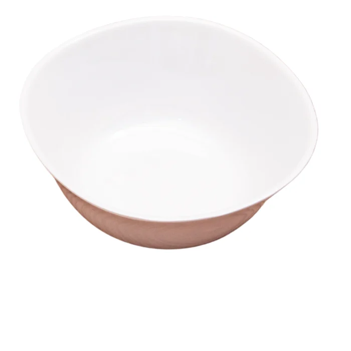 Melamine White Color Double Glazed Bowl 22 inch For Serving