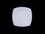 Melamine White Color Double Glazed Deep Plate 8.5 inch For Dining