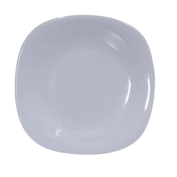 Melamine White Color Double Glazed Deep Plate 9 inch For Dining and Serving