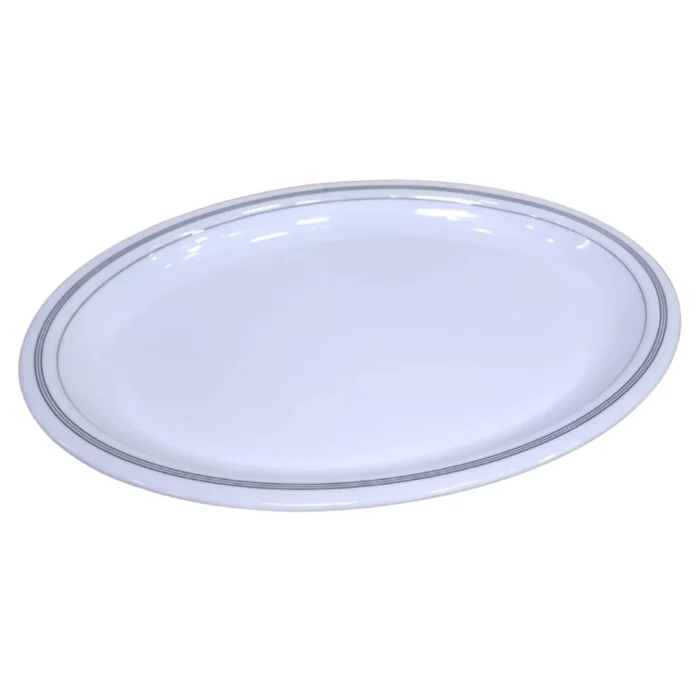 Melamine White Color Double Glazed Rice Dish 13.5 inch For Serving