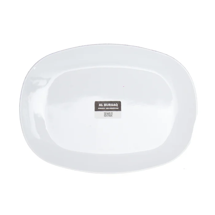 Melamine White Color Double Glazed Rice Dish For Serving