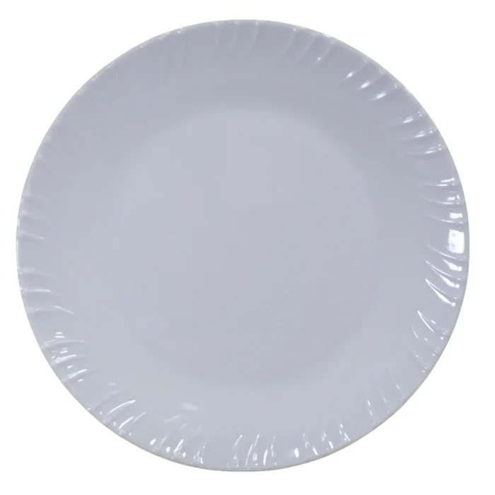 Melamine White Color Double Glazed Rice Plate 10 inch