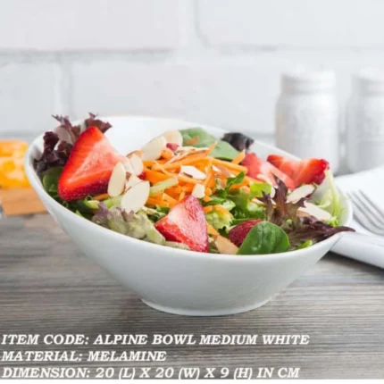 Melamine White Color Medium Bowl For Serving