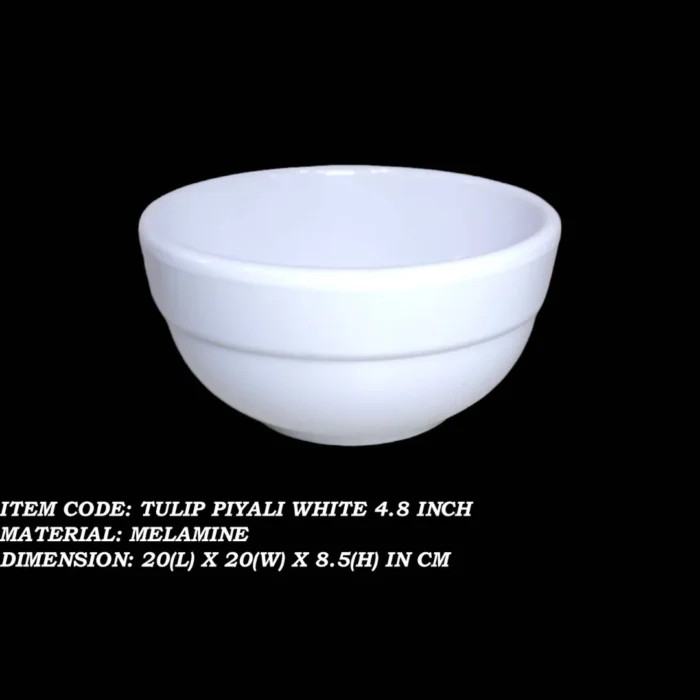 Melamine White Color Piyali For Dining and Serving