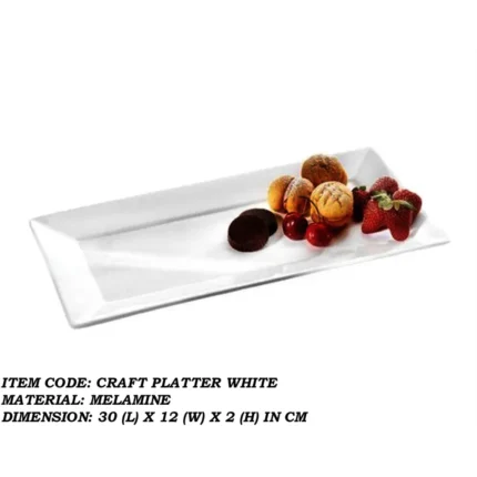 Melamine White Color Platter For Serving
