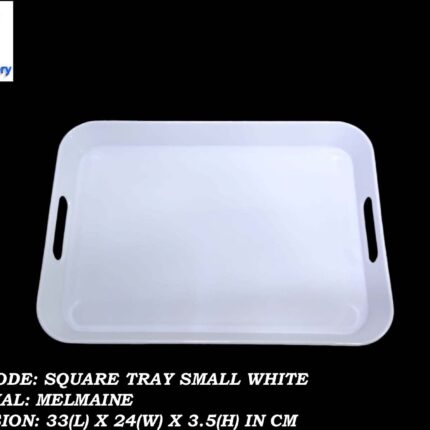 Melamine White Color Small Handle Tray For Serving