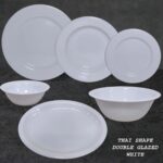 Melamine White Double Glazed Loose Dining Item Range