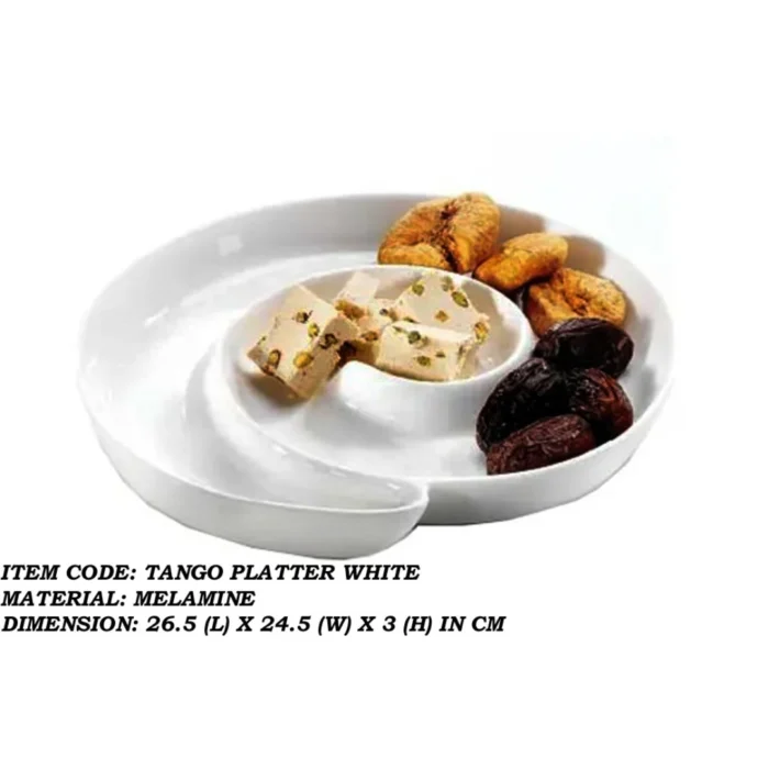 Melamine White Platter For Serving