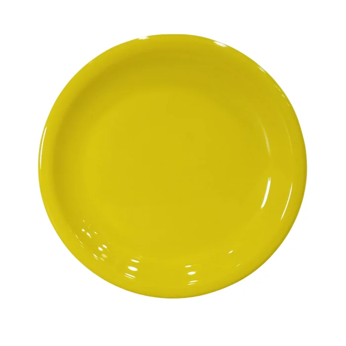 Melamine Yellow Color Double Glazed Rice Plate 10 inch For Serving and Dining