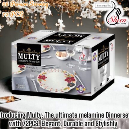 Multy 72 Pcs Dinner Set Melamine For 8 Person