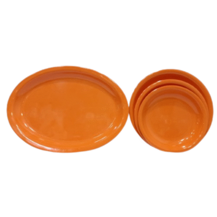 Orange Double Glazed Melamine Loose Dining Items Range