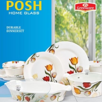 Posh Dinner Set 72 Pcs With Glass Lid
