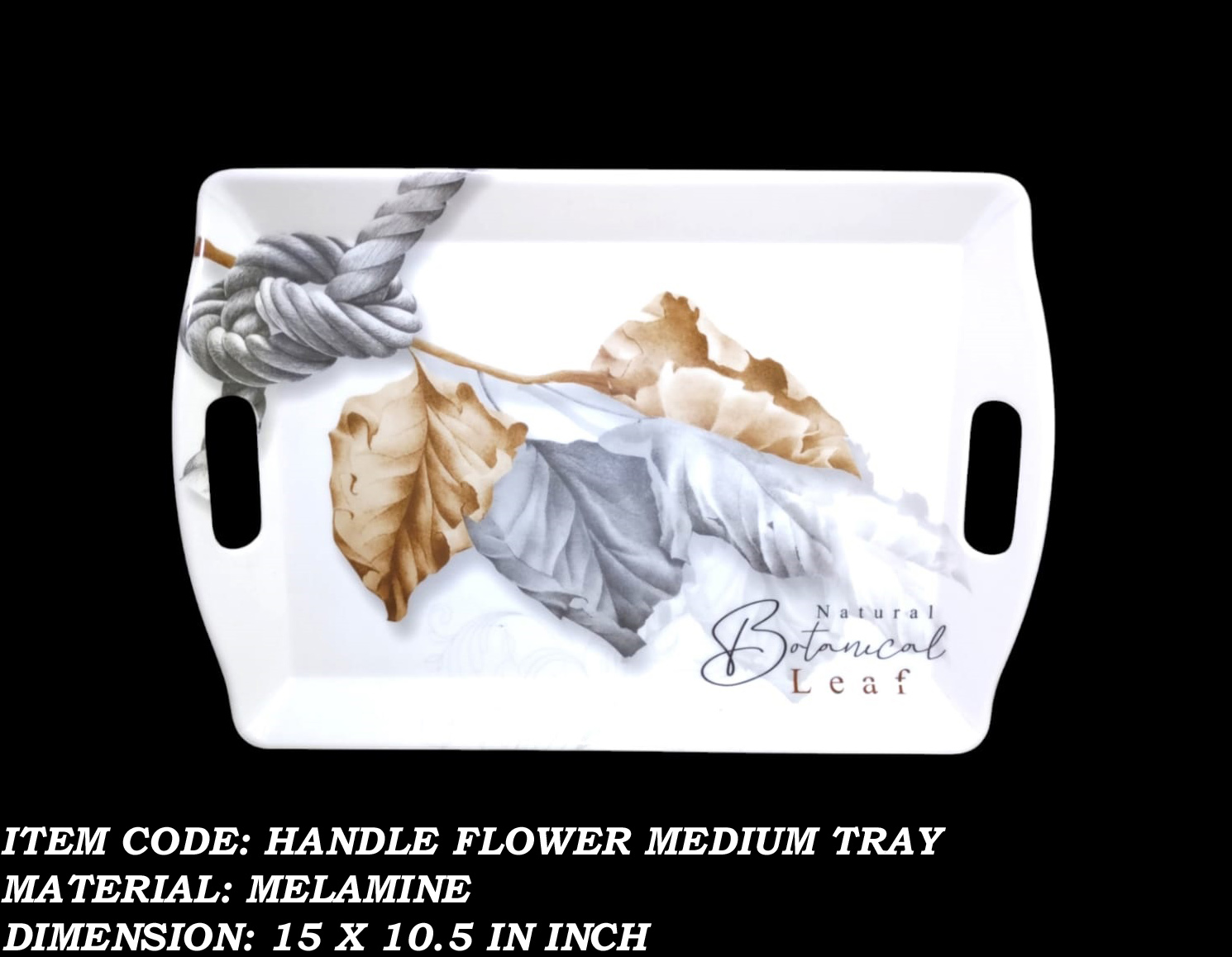 printed handle melamine tray for serving