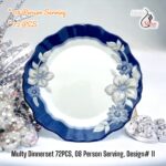Printed Melamine 72 Pcs Dinner Set For 8 Person
