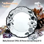 Printed Melamine 72 Pcs Dinner Set For 8 Person
