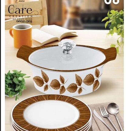 Printed Melamine Care Dinner Set For 8 Person 72 Pcs