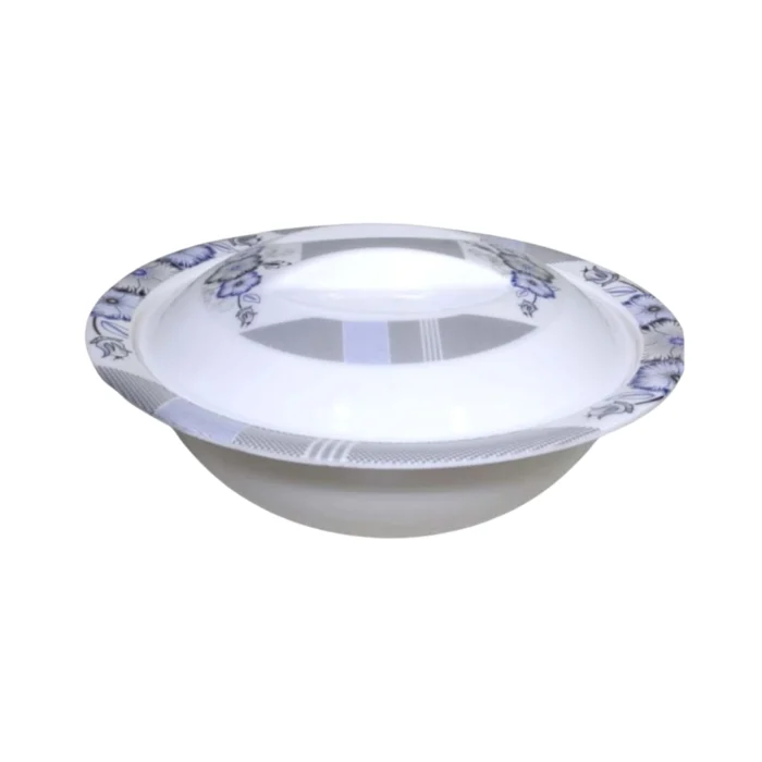 Printed Melamine Double Glazed Donga With Cover 9.5 inch For Serving